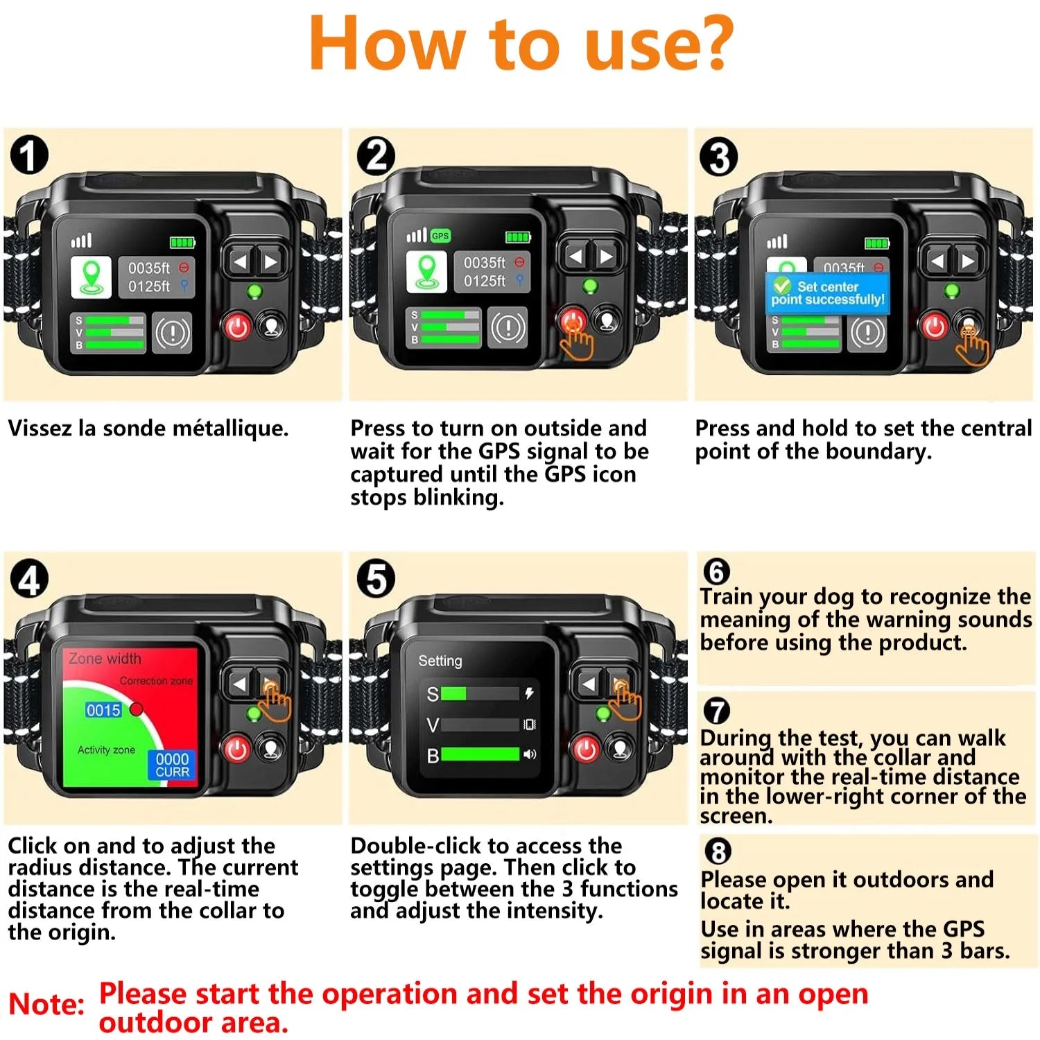 Wireless GPS Dog Fence Collar – Safe Training & Boundary System (Up to 2000m Range)