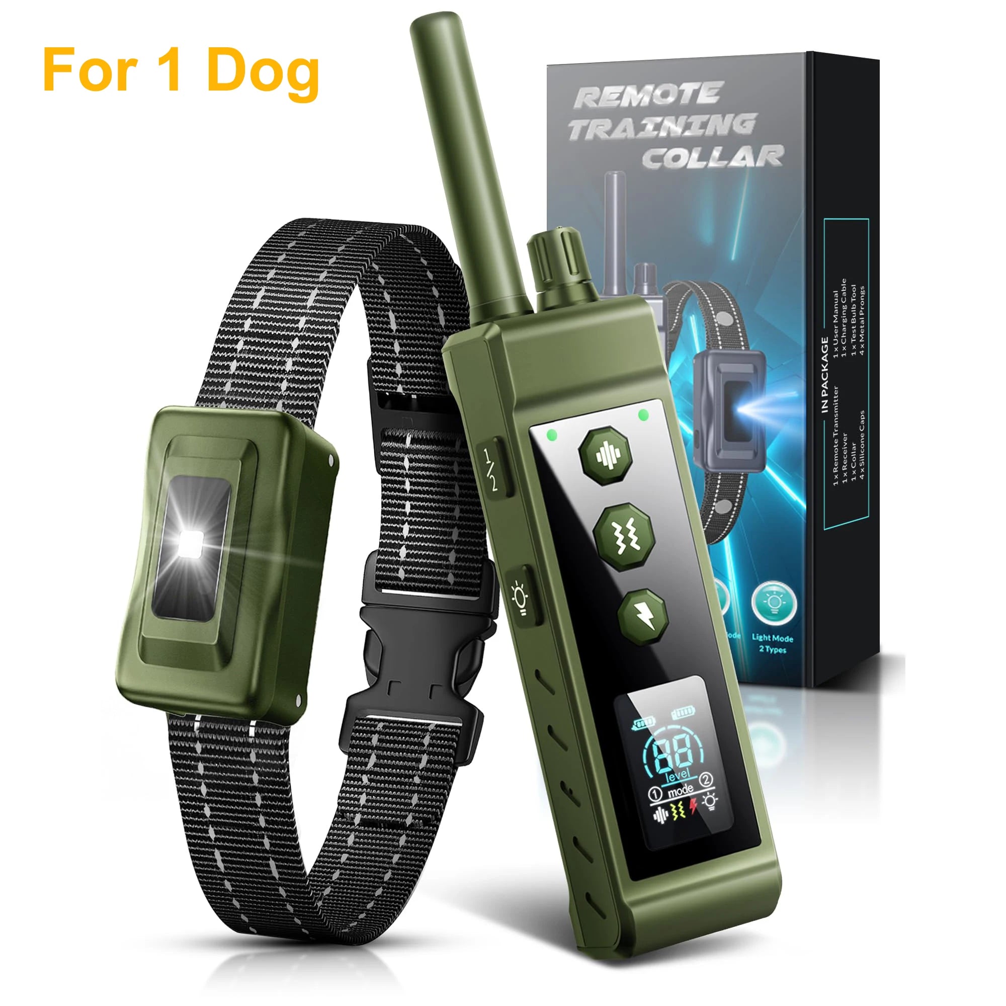 Dog Training Collar with Remote – 1000m Range, Waterproof & Rechargeable for Small, Medium & Large Dogs