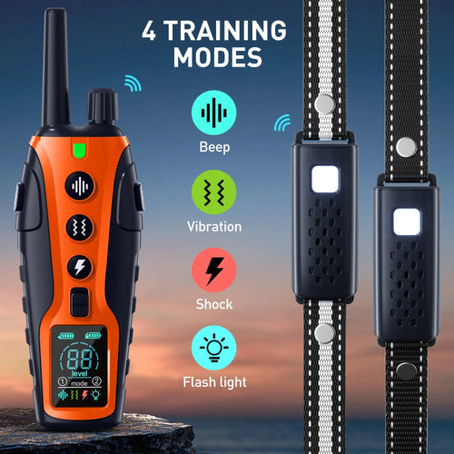 Dog Training Collar with Remote – 1000m Range, Waterproof & Rechargeable for Small, Medium & Large Dogs
