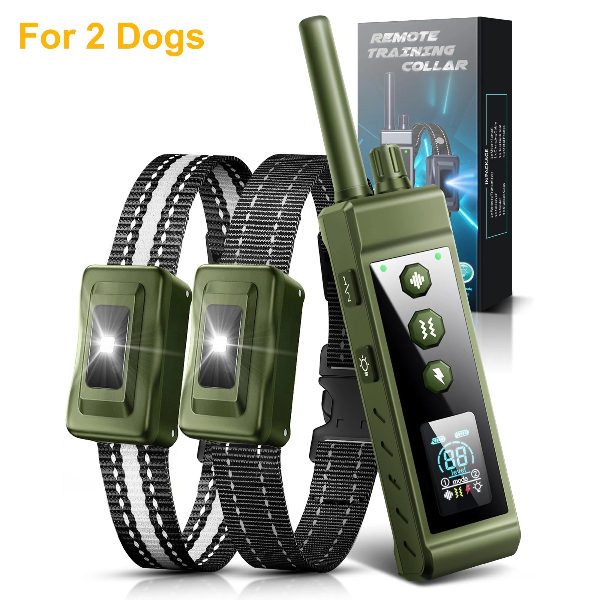 Dog Training Collar with Remote – 1000m Range, Waterproof & Rechargeable for Small, Medium & Large Dogs